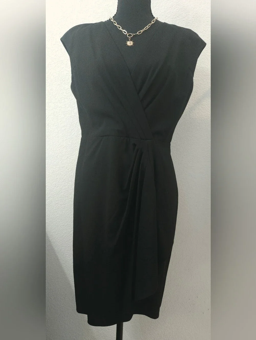 Michael Kors Classic Black Wrap-Style Women's Dress Size 10P